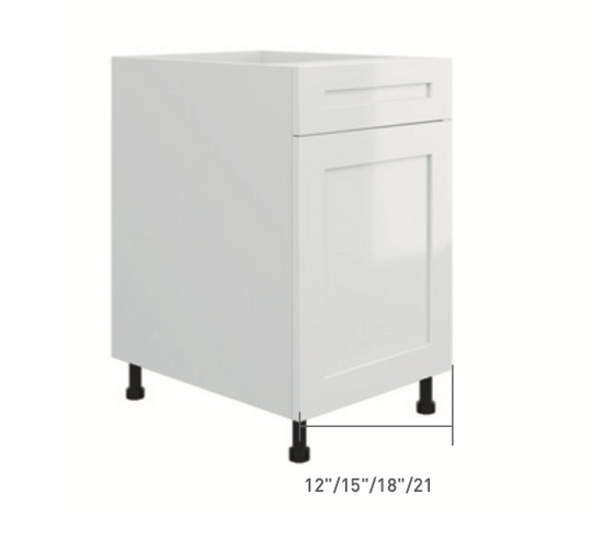 Blue Single Shaker Base Cabinet (1 Drawer + 1 Door)