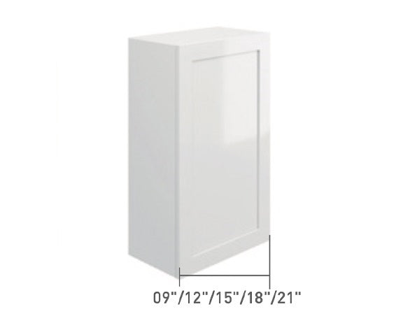 Blue Single Shaker Wall Cabinet 1 Full Door (30")