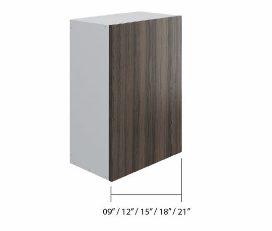 Smoked Oak Wall Cabinet 1 Full Door (36")