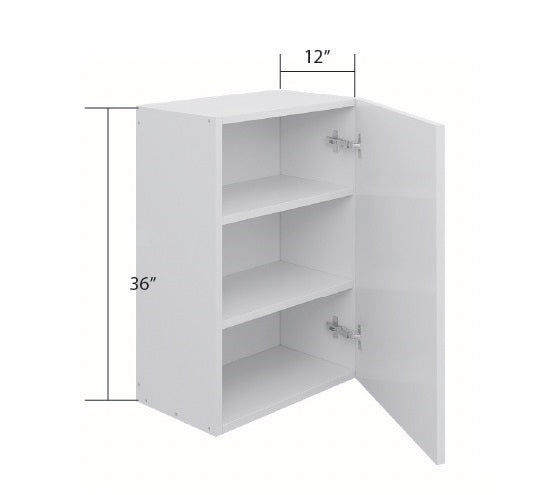 Blue Single Shaker Wall Cabinet 1 Full Door (36")