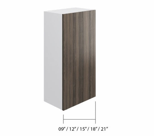 Smoked Oak Wall Cabinet 1 Full Door (42")