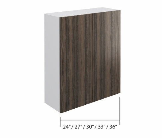 Smoked Oak Wall Cabinet 2 Door (30")