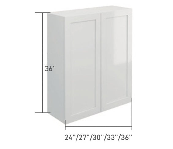 Autumn Walnut Wall Cabinet 2 Door (36")