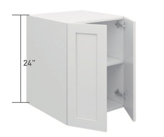 Blue Single Shaker Wall Short Cabinet 2 Doors (24")