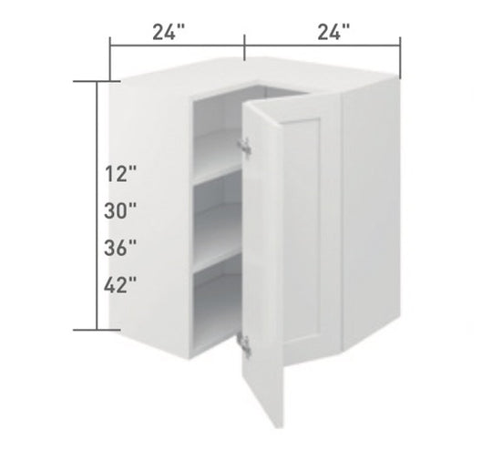 Blue Single Shaker Wall Easy Reach Cabinet