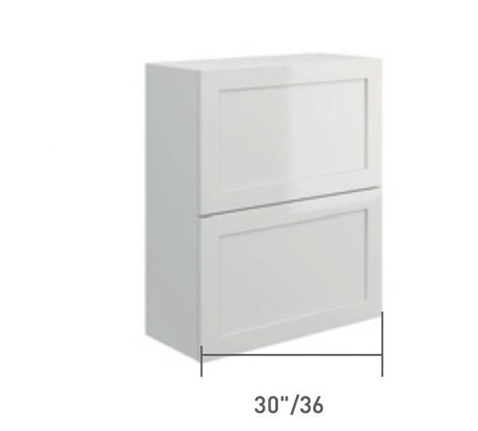 White Single Shaker Wall Bi-Fold