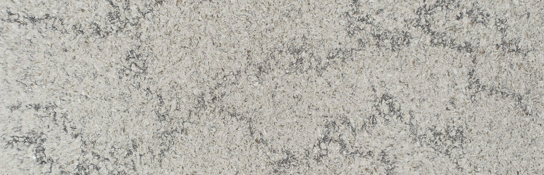 6611 Himalayan Moon White and Grey Base with Dark Veins Quartz Countertop