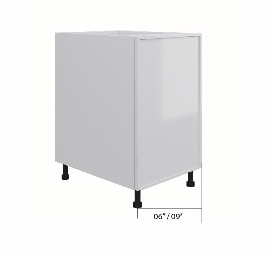 White Slim Shaker Base Cabinet Full Height