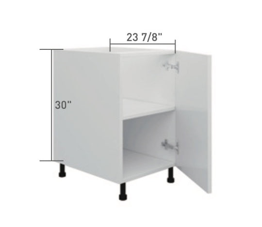 Blue Single Shaker Base Cabinet Full Height