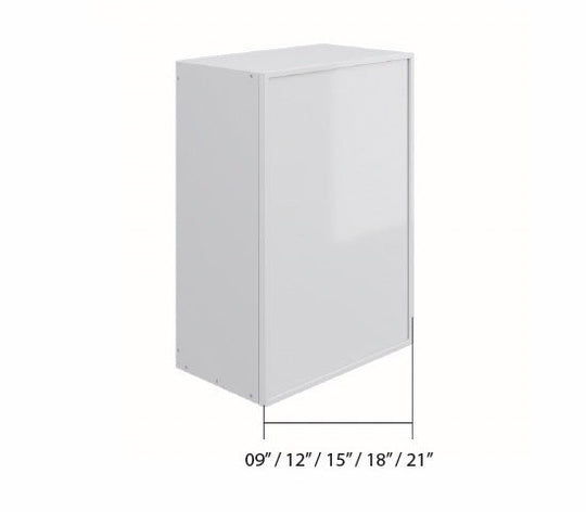 Ash High Gloss Wall Cabinet 1 Full Door (30")