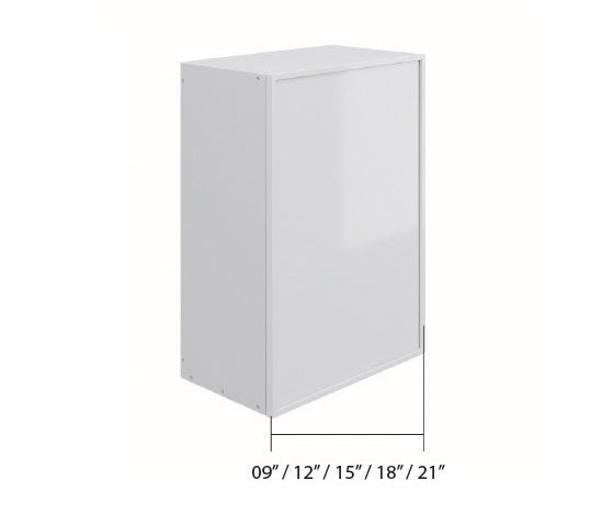 Ash High Gloss Wall Cabinet 1 Full Door (36")