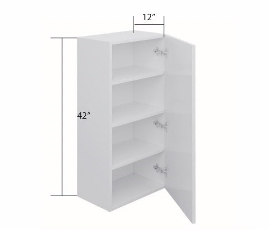 Gray High Gloss Wall Cabinet 1 Full Door (42")