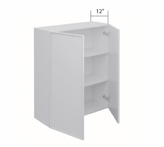 Gray High Gloss Wall Cabinet 2 Door (30")