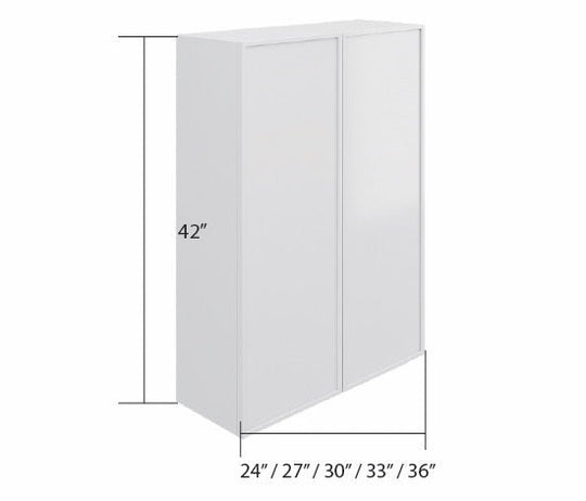 Ash High Gloss Wall Cabinet 2 Door (42")