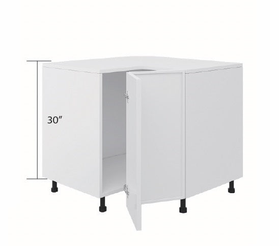 White High Gloss Base Lazy Susan Cabinet