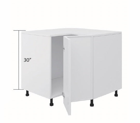 White High Gloss Base Lazy Susan Cabinet