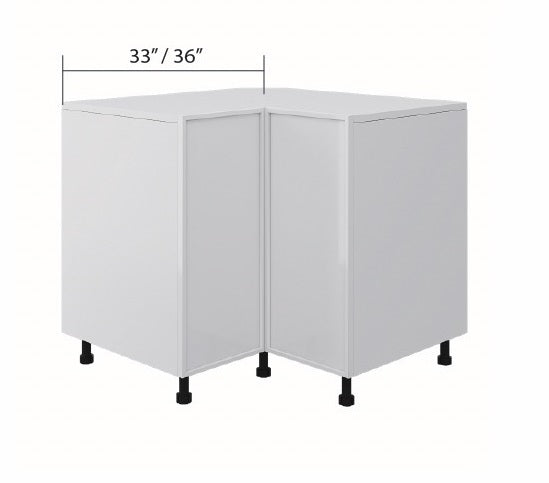 Gray High Gloss Base Lazy Susan Cabinet