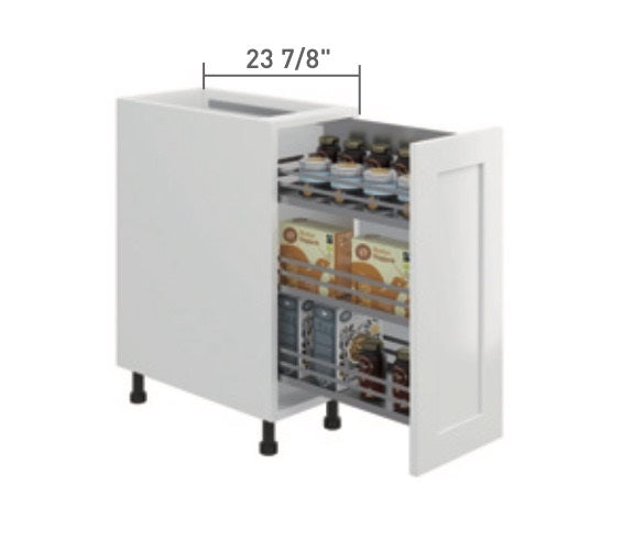 White High Gloss Base Cabinet Base Spice Rack