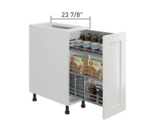 Gray High Gloss Base Cabinet Base Spice Rack