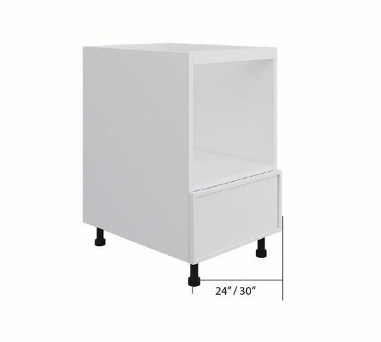 White High Gloss Base Microwave Cabinet